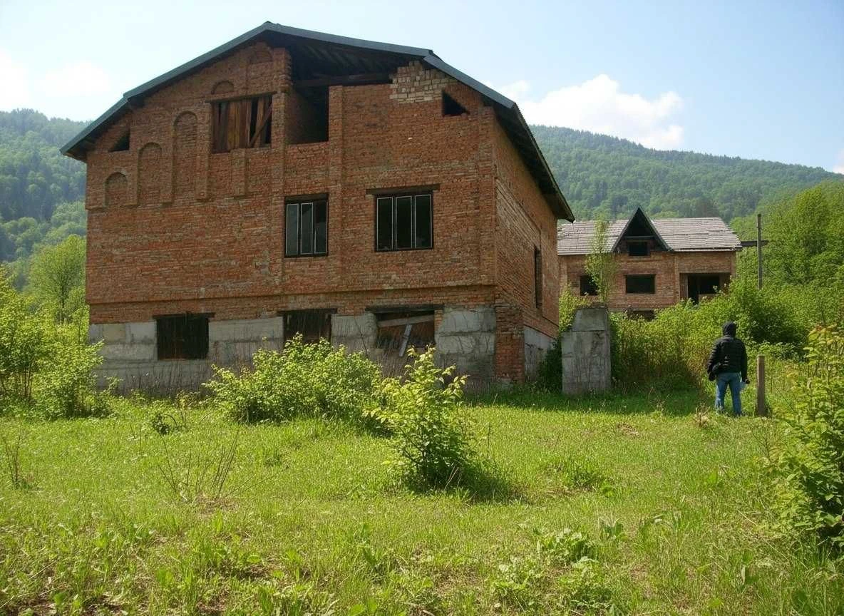 Будинок незаверш. траса Київ- Чоп, земля 23 сот. Карпати Ско