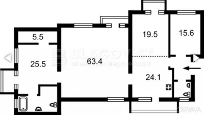 4-room apartment, 173 sq.m