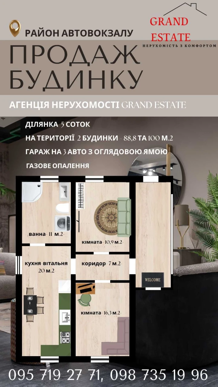 Продаж 2-х будинків на території