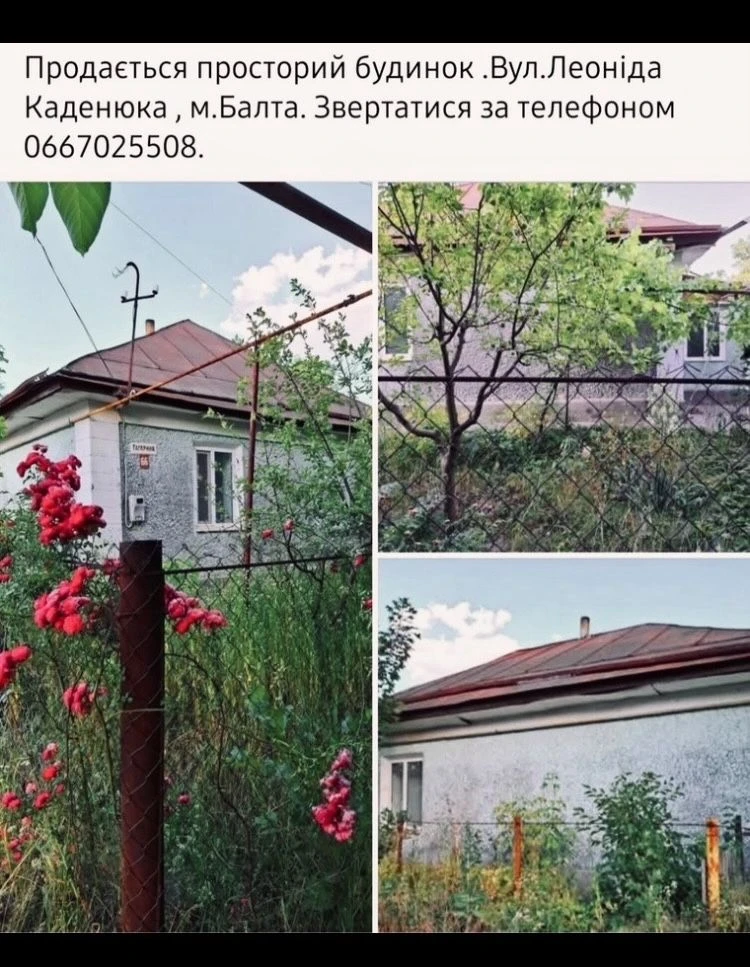 Продається просторий будинок , в місті Балта , вул. Леоніда