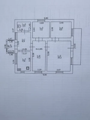 Цегляний будинок 92 м² вул Залізнична