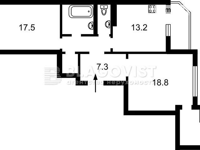 Sale of 2-room apartment 82 sq. m on Chavdar Yelyzavety 1 st. • ID