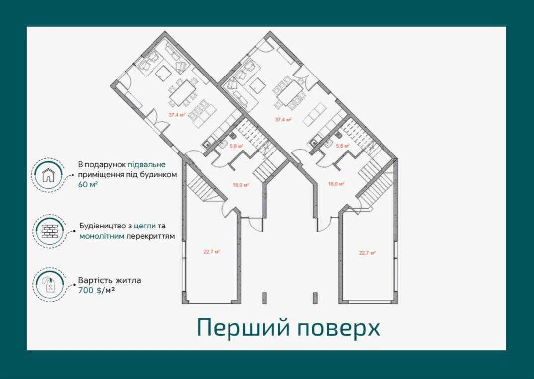 Котедж з гаражем та терасою РОЗТЕРМІНУВАННЯ платежів