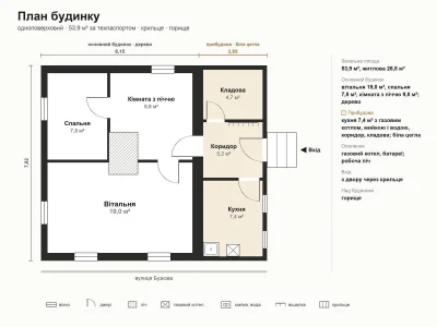 Продаж будинку (земля 13,8 сот., газ, гараж, літня кухня, це