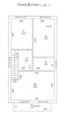 Буча, продам будинок 123 м², вул. Чорних Запорожців | Газ |