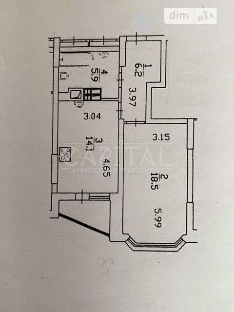 Sale of 1-room apartment 48 sq. m on Akhmatova Anna St. 32/18 • I