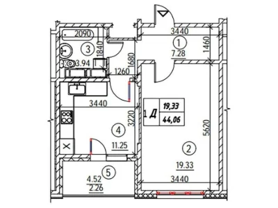 Этаж 5‼️1к квартира 44м² ЖК Навигатор-2, С РЕМОНТОМ !!