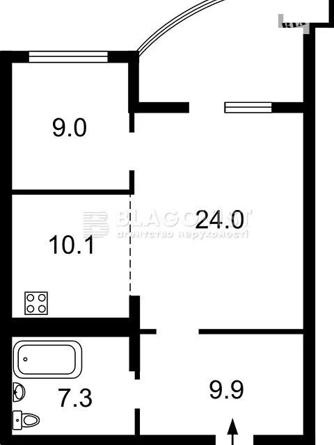 Продаж 2к квартири 70 кв. м на вул. Саксаганського 121 • ID