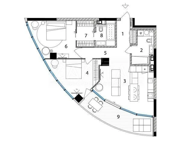 Sale of 3-room apartment 92 sq. m on ul. Ioanna Pavla II 12 • ID
