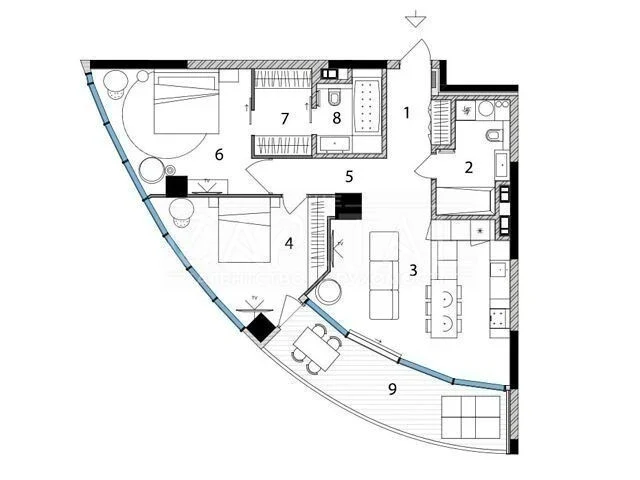 Sale of 3-room apartment 92 sq. m on ul. Ioanna Pavla II 12 • ID