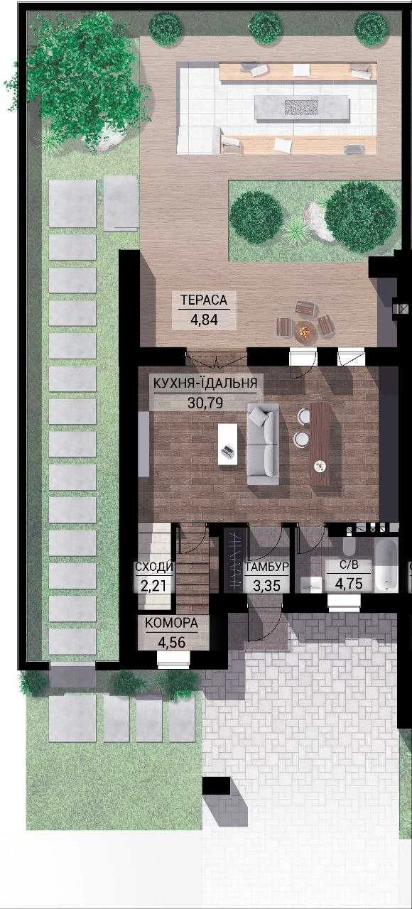Таунхаус 120 м2 в котеджному містечку Family Park. Буча