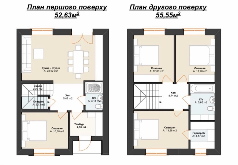 Сучаний таунхаус 107 м2 з газом в затишній частині Бучі