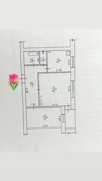 Продаж двокімнатної квартири на Крошні
