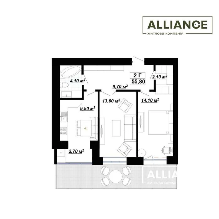 I will sell 2 sq.m. of optimal area in the residential complex Knyaginyn