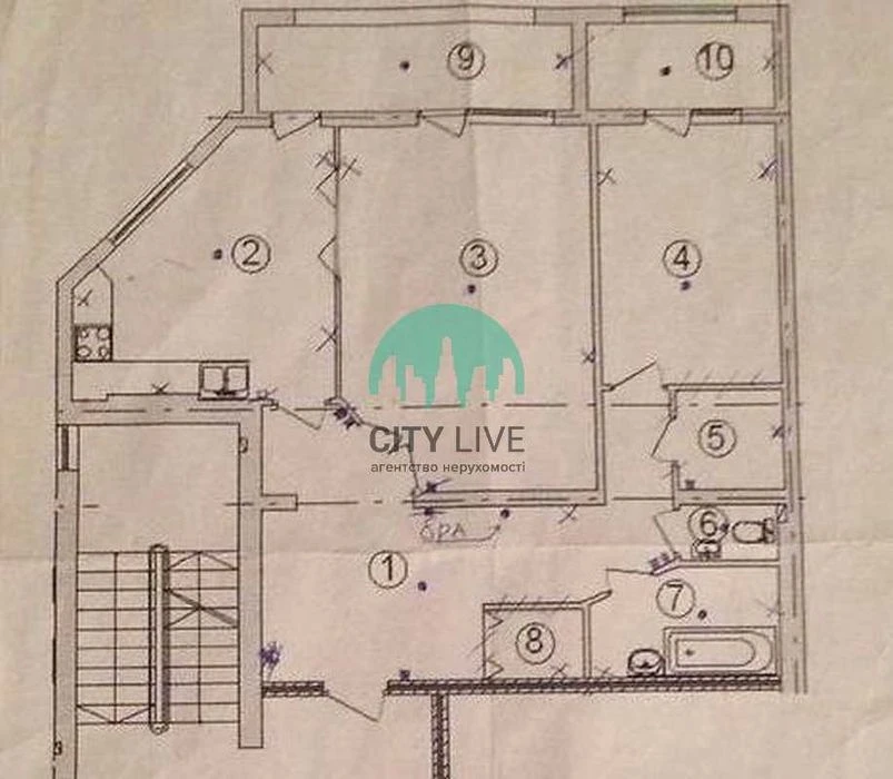 Large apartment for sale with individual heating