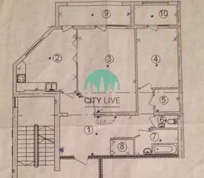 Large apartment for sale with individual heating