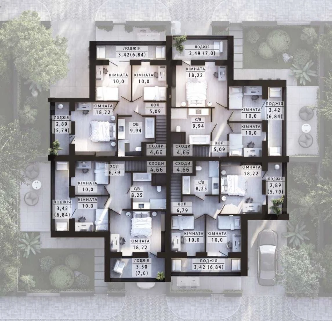Останній квадрохаус  97 м2|Преміальне Family Park Residence|