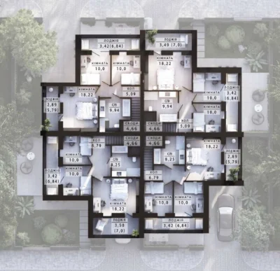 Останній квадрохаус  97 м2|Преміальне Family Park Residence|