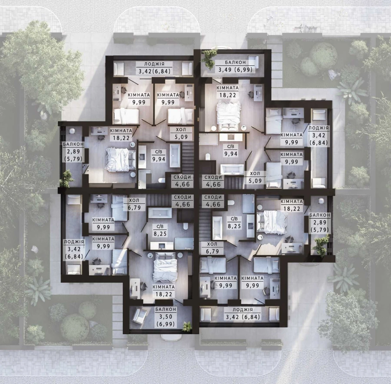 Таунхаус 119м2 в КМ "Family Park Residence".БУЧА
