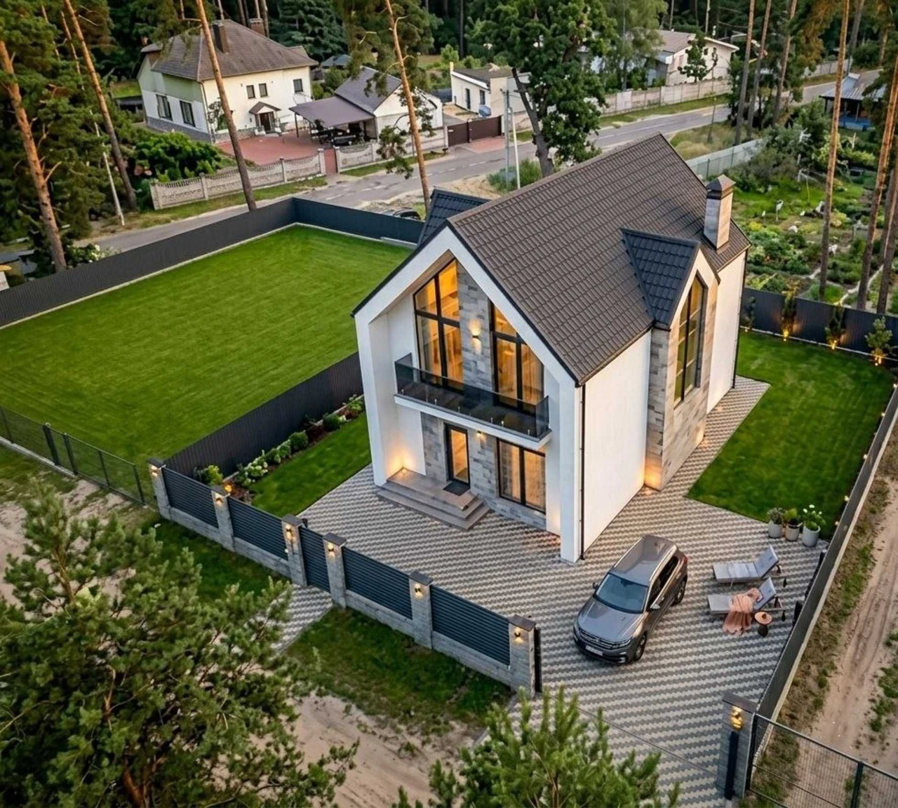 Від власника. Сучасний будинок 140 м2 в лісовій Бучі. Вокруг