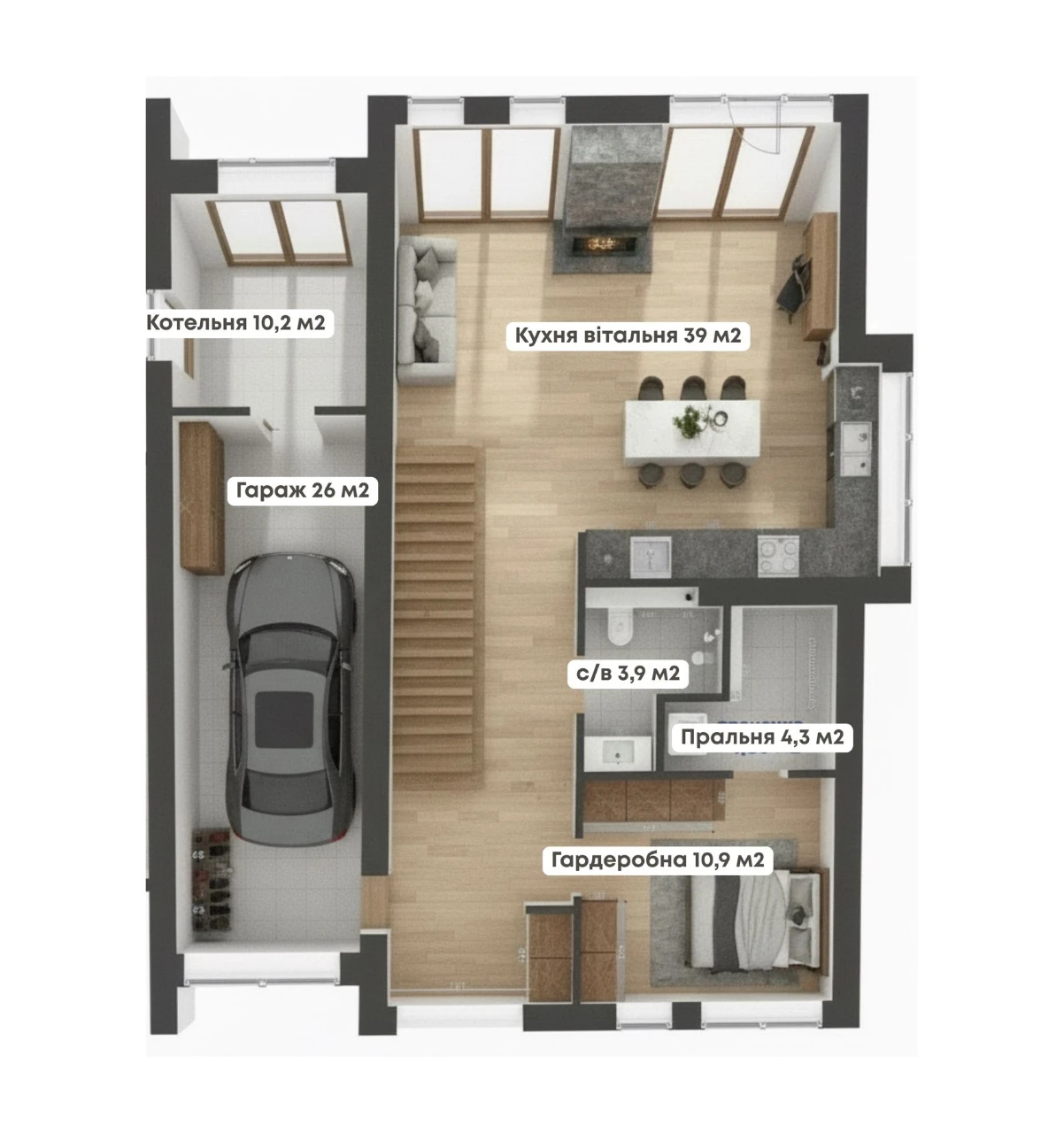 Терміновий ПРОДАЖ будинку з гаражем  в КМ "Park Residence 3"