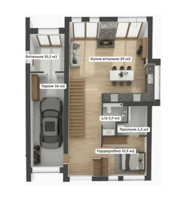 Терміновий ПРОДАЖ будинку з гаражем  в КМ "Park Residence 3"