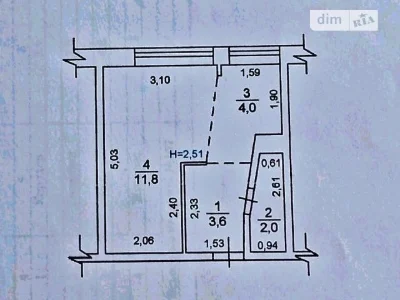Sale of 1-room apartment 21.4 sq. m. on Kyrylivska Street 20 • ID 34