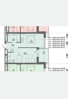 No commission! 1-room apartment for sale, residential complex "Fruktova Aleya"