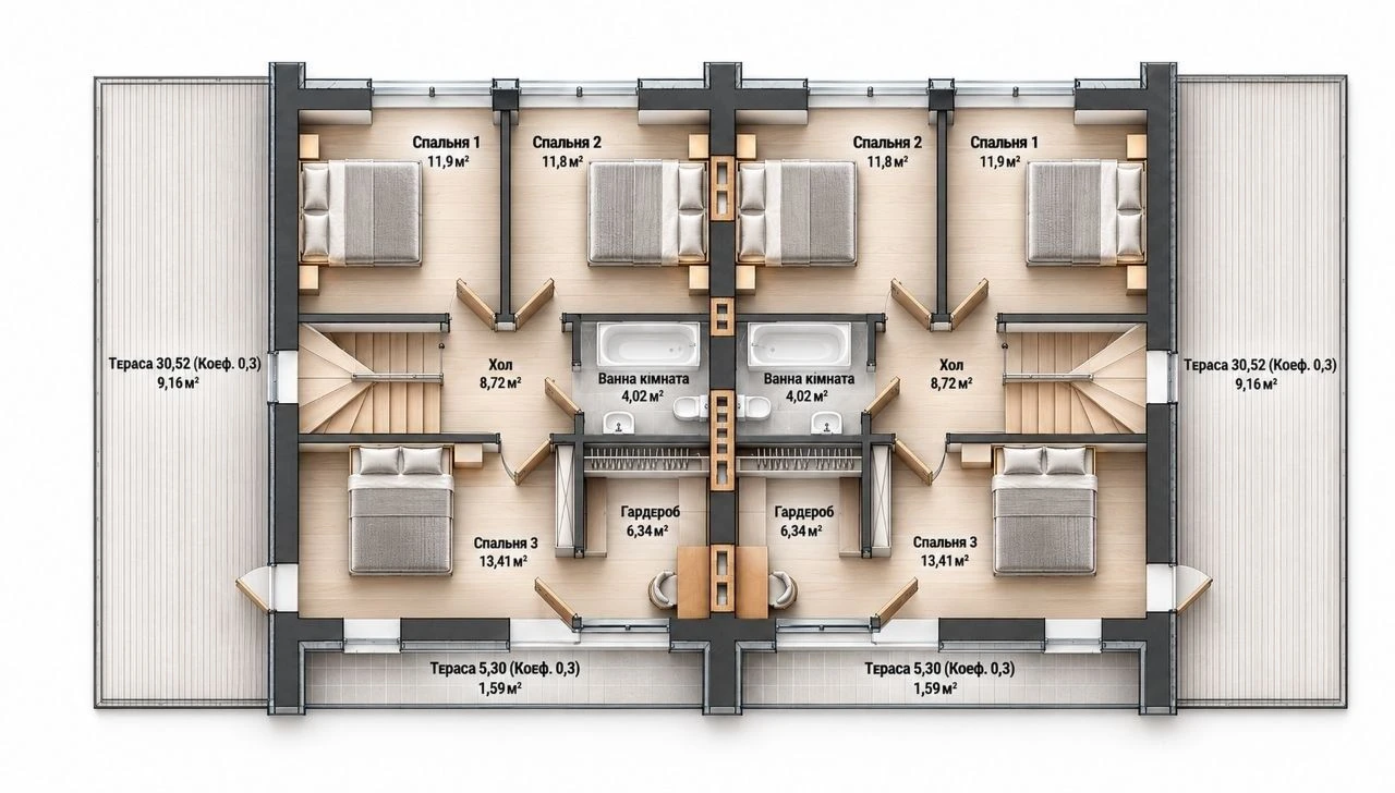 Котедж з ремонтом 128 м² + 59 м² у подарунок | Закрите місте