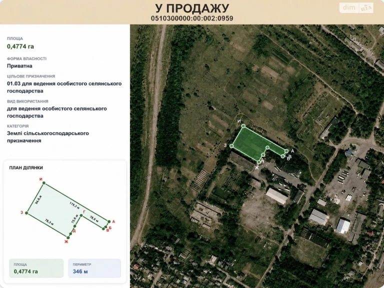 Продаж Ділянка під житлову забудову