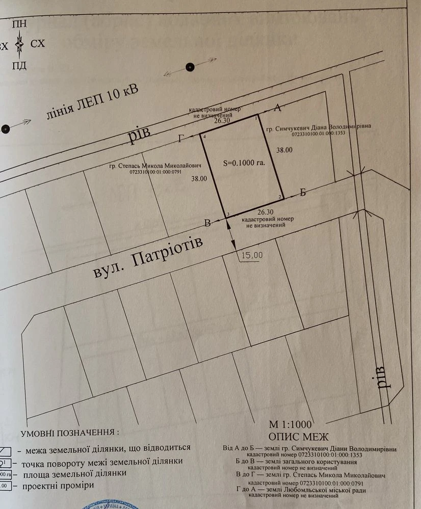 Земельна ділянка в Любомлі під забудову 10 сот