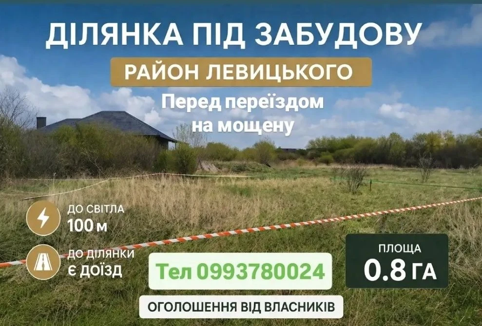 Земельна ділянка під забудову 0.0801 га Ковель вул Зоряна уч