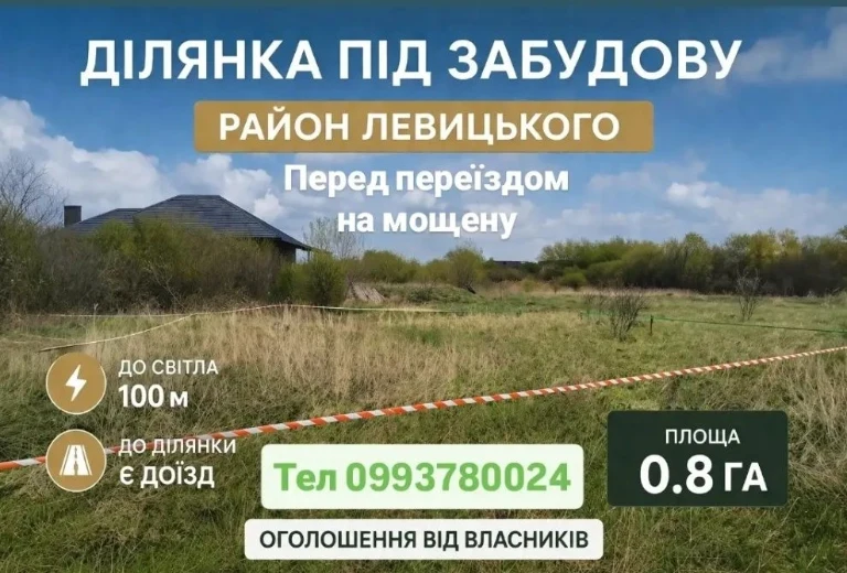 Земельна ділянка під забудову 0.0801 га Ковель вул Зоряна уч