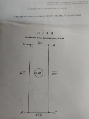 Продам участок 25 соток