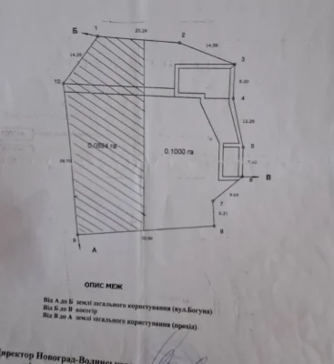 Продаж земельної ділянки.