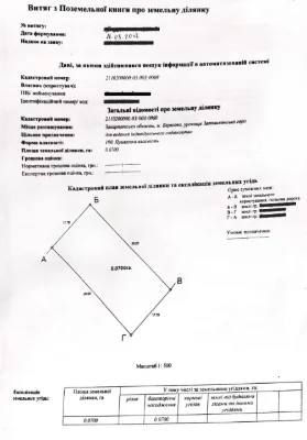 Приватизована ділянка у м. Берегове на Затишнянській Горі з