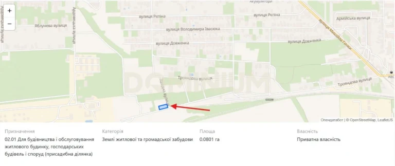 Продаж земельної ділянки у м. Виноградів, вул. Західна