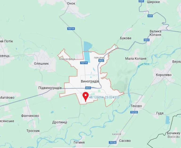 Ділянка 5.91 Га під виробництво та логістику — Виноградів