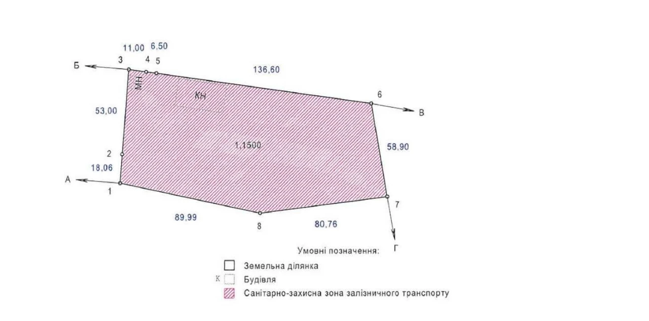 Продається земельна ділянка з ангаром, м. Чоп Код: 29012