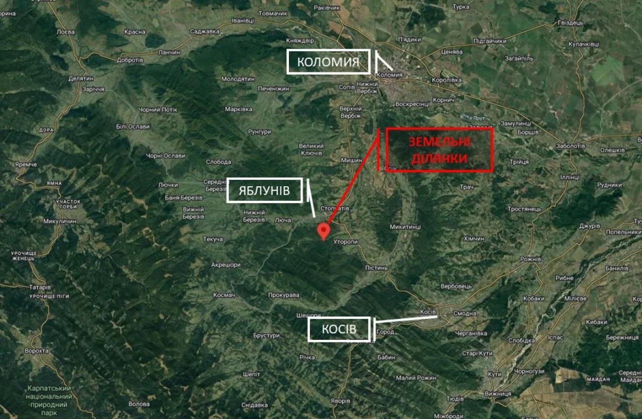 Ексклюзивна земельна ділянка у Карпатах, Яблунів, Косів, озе