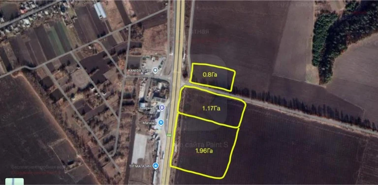 Продаж земельних ділянок фасад Одеська траса  М-05  Біла Цер