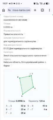Продам земельну ділянку біля АТБ