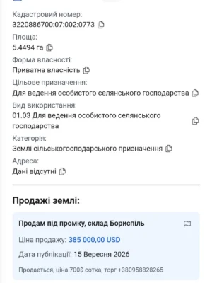 Продаж Ділянка під житлову забудову