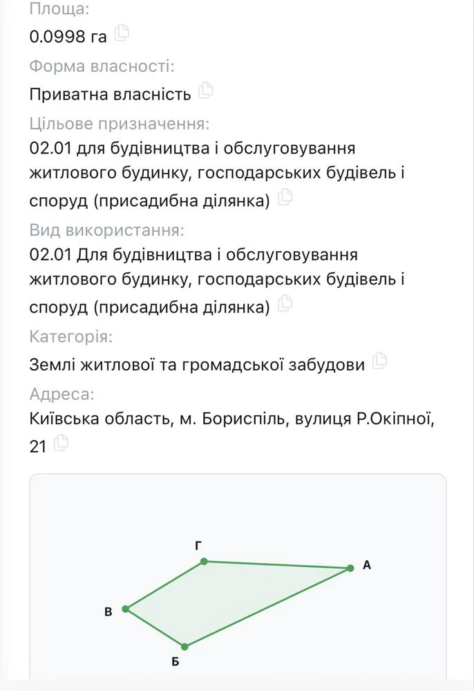 Продам ділянку 10 соток м.Бориспіль вул.Окіпної ( біля Кільц