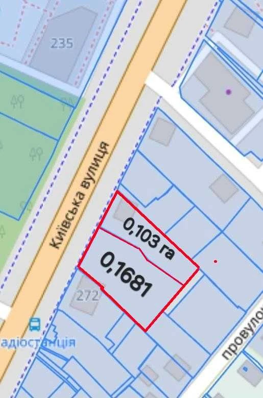 Продаж фасадних земельних ділянок у центрі Броварів