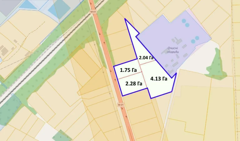 Продаж земельного масиву промислового призначення, 10.2 Га,