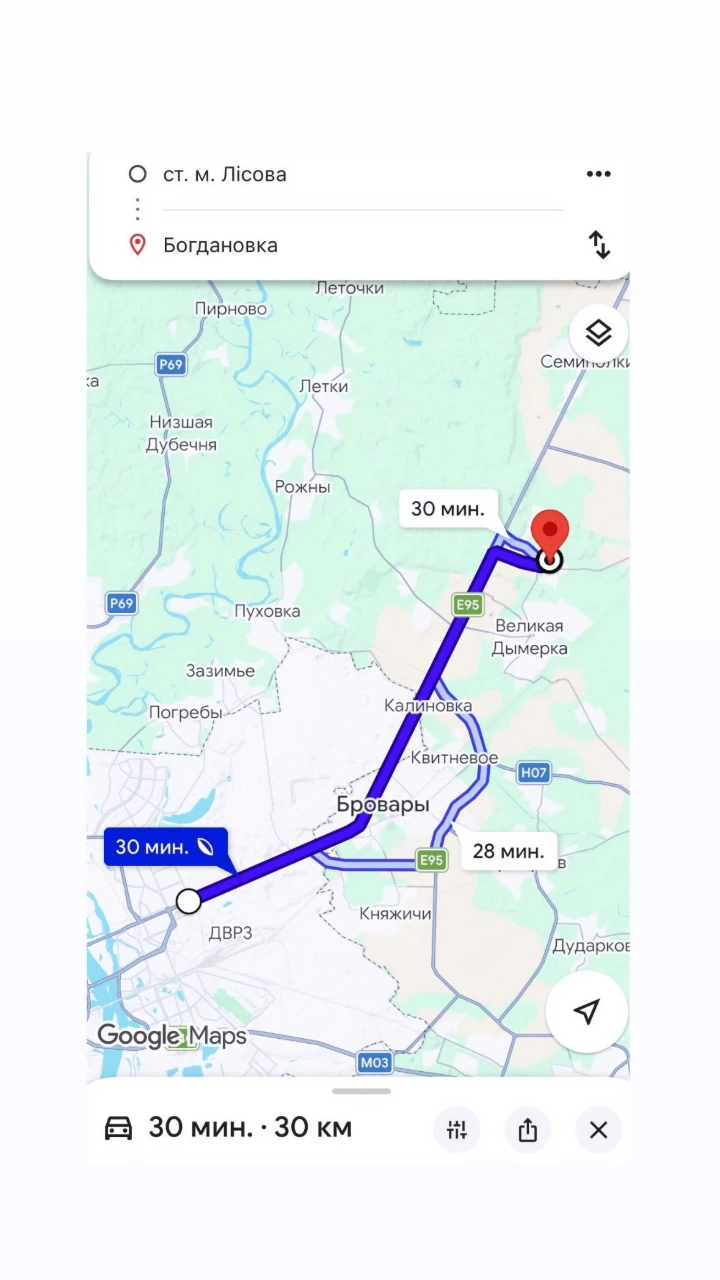 30 сот. ПІД БУДІВНИЦТВО (БРОВАРИ) — с.Богданівка.Газ, асфаль