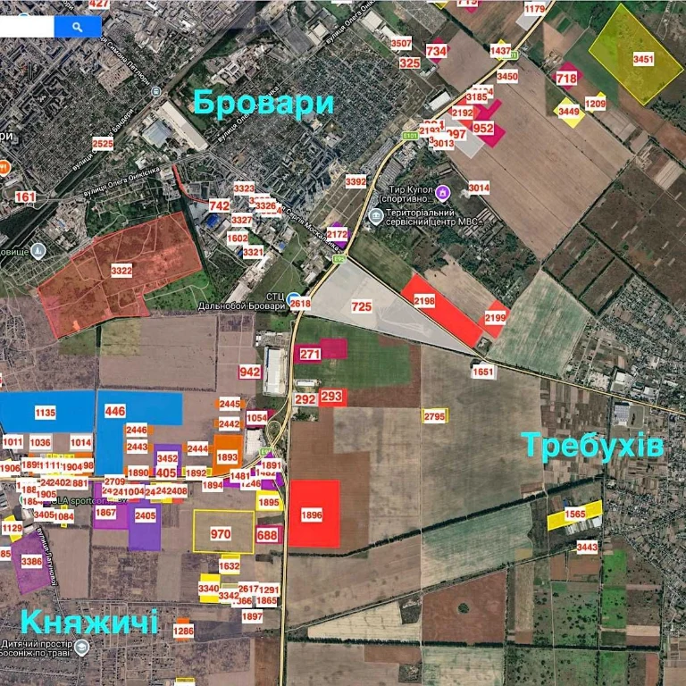 Продаж фасадної земельної ділянки, траса Київ - Бровари, за
