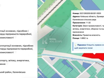 Ділянка. Бровари, Центральної Ради вул.
