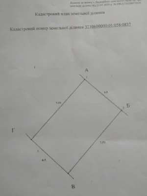 Продам  ділянку під будівництво індивідуального гаража